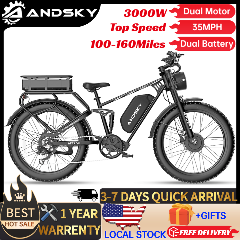 Luxury Bags On Sales - Электровелосипед ANDSKY Apex50 AWD, 3000 Вт,